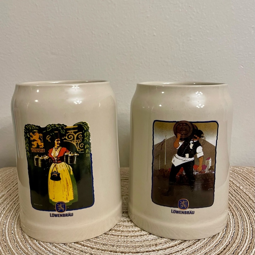 Löwenbräu VTG 70’s Beer Stein Set